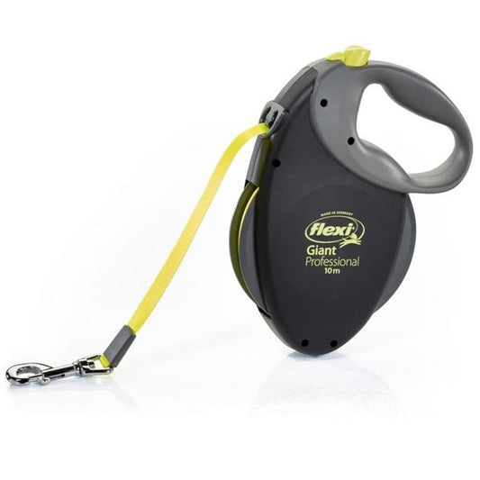 Flexi Neon Giant Professional 10 m — samonavíjecí páskové vodítko pro psy
