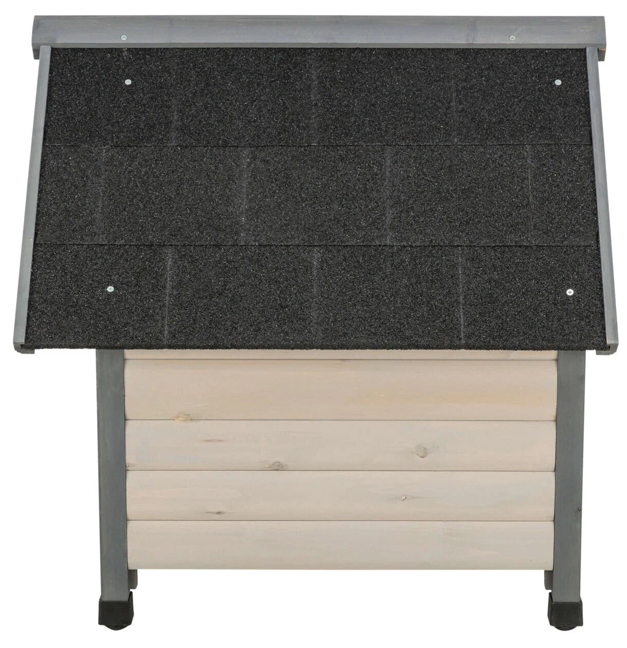 NATURA bouda pro psa se sedlovou střechou M 77 × 82 × 88 cm — šedá