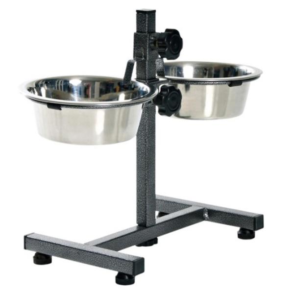Trixie psí bar 60 cm — stojan se 2 nerezovými miskami 4,5 l