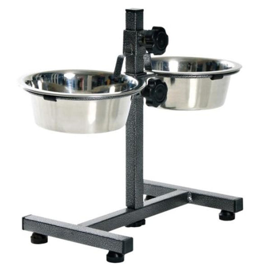 Trixie psí bar 60 cm — stojan se 2 nerezovými miskami 4,5 l